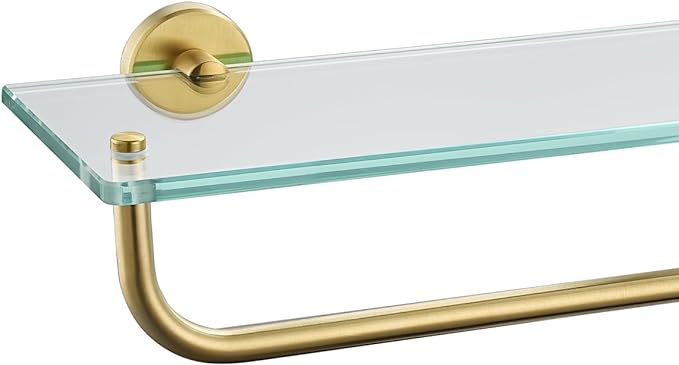 JQK Bathroom Glass Shelf, Shelf by Homeimprovement