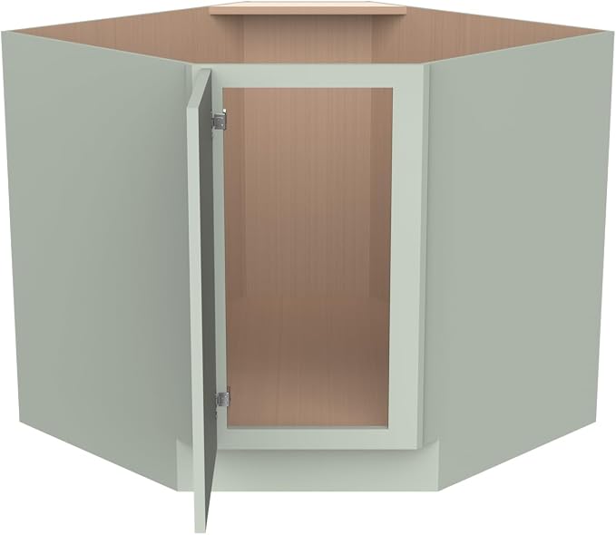 Diagonal Corner Kitchen Cabinet – Solid Wood – Freestanding Storage Organizer - Image 7