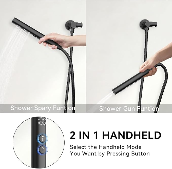 Shower Systems STARBATH 12+6" Round Dual Rainfall Shower Head - Image 4