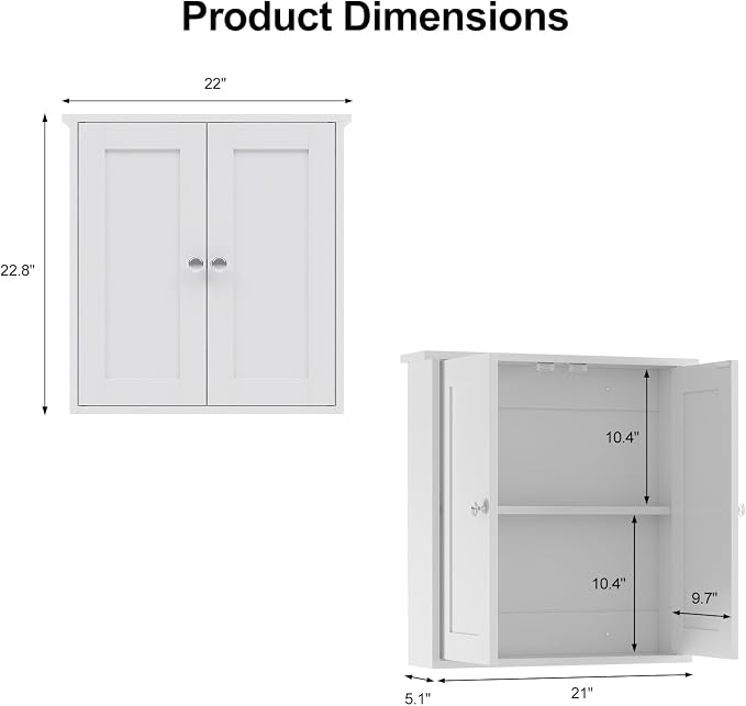 22x23 Bathroom Wall Cabinet, Medicine Cabinet - Image 2