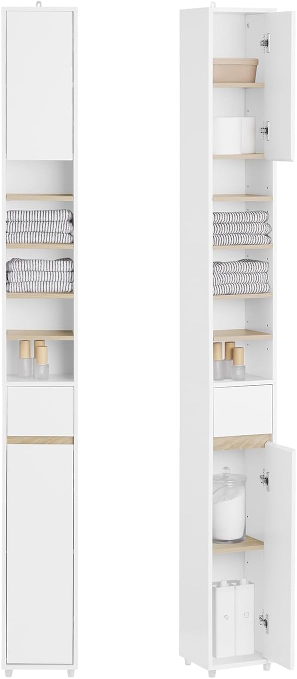 SoBuy Bathroom Narrow Storage Cabinet Skinny Tall Unit by Haotian