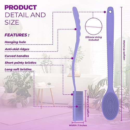 Long Handle Back Scrubber for Shower - Image 9