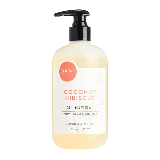 DANI Naturals Moisturizing Hand Soap – Coconut Hibiscus Scent, Sulfate-Free & by DANINaturals