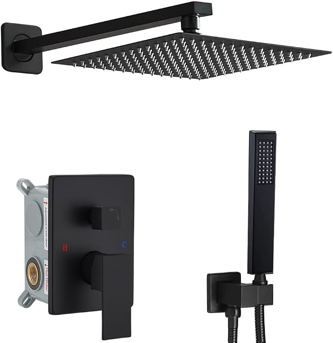 Shower Faucet Set Complete, Wall Mount Shower System by YCAIKOI