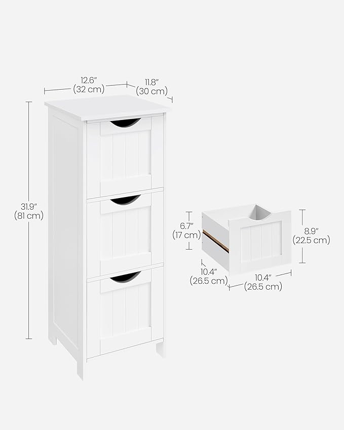 VASAGLE Floor Storage Cabinet, Freestanding Storage Unit - Image 3