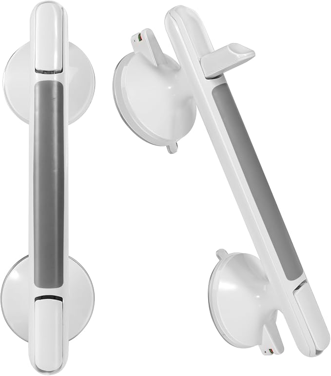 2 Pack Shower Handle, Heavy Duty Suction Cup Grab Bars Handle by ZeptX