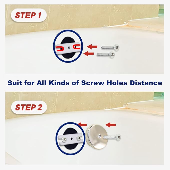 Single Hole Bathtub Drain Overflow Plate - Image 6