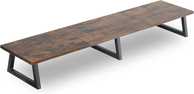 TEAMIX 42 inch Large, Rustic Brown Extra Long TV by TEAMIX