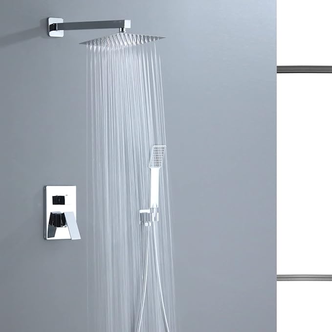 Bathroom Shower System 8 Inch Rain Shower Head and Handheld Wall Mounted - Image 6
