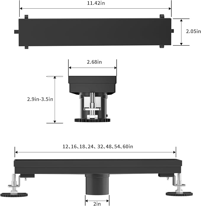 Linear Shower Drain, 304 Stainless Steel - Image 5