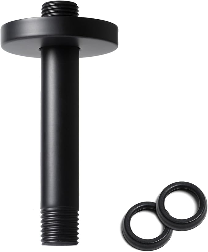 6 Inch Shower Arm with Flange, Ceiling Mounted Shower Head Extension Arm by BSTIIU