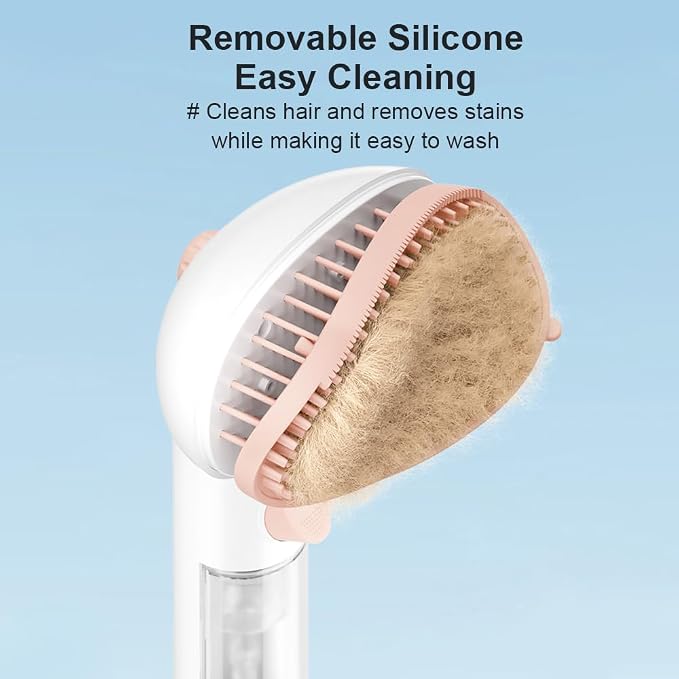 Dog Bath Brush, Scrubber Soft Silicone Head Pet Bathing Massage Brush Long - Image 3
