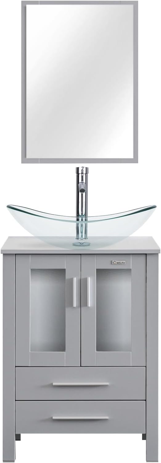 eclife 24" Modern Bathroom Vanity Sink Combo Freestanding Cabinet by eclife