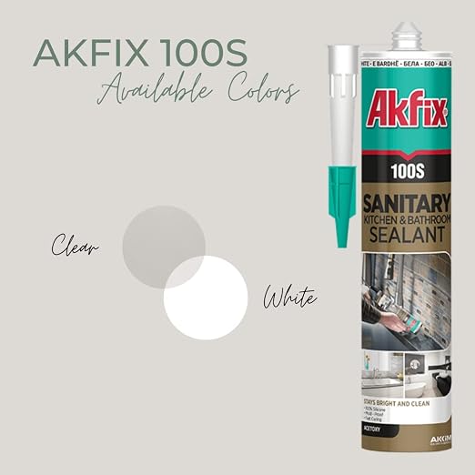 Akfix 100S RTV 100% White Silicone Caulk - Image 7