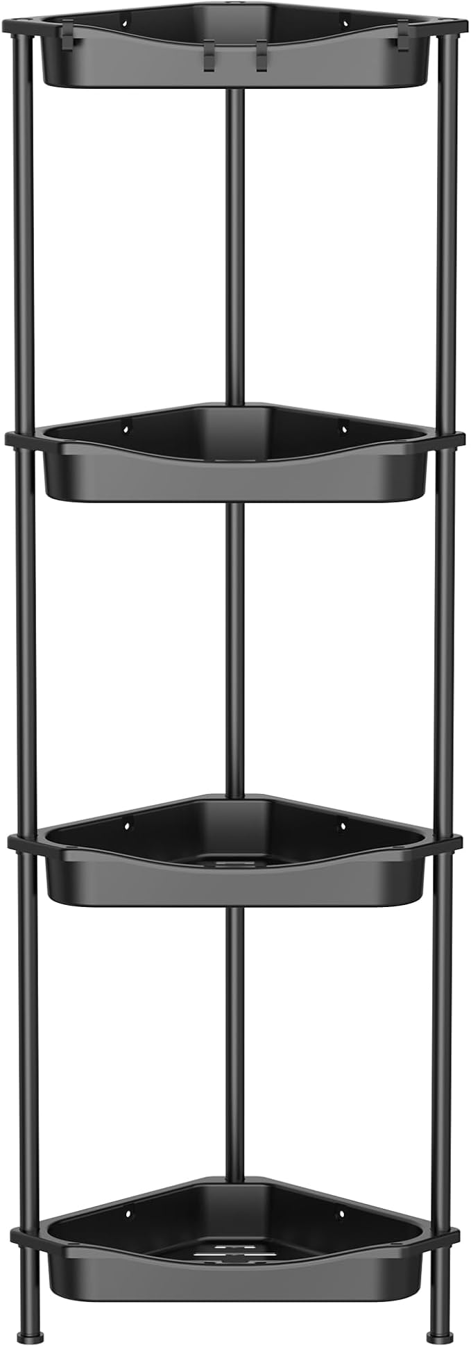 4 Tier Floor Standing Corner Shower Caddy Organizer Shelf by HuggieGems