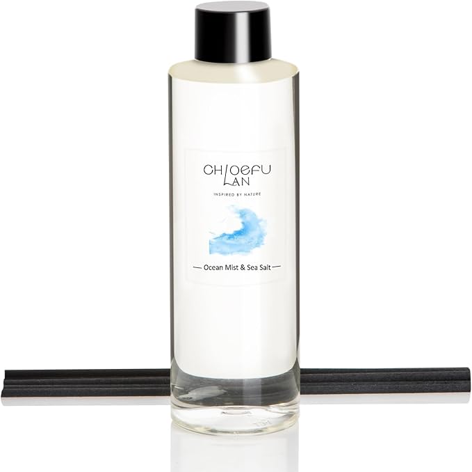 Chloefu LAN Ocean Mist & Sea Salt Scented Oil Diffuser Refill 6.76 fl oz by ChloefuLANScentedCandles
