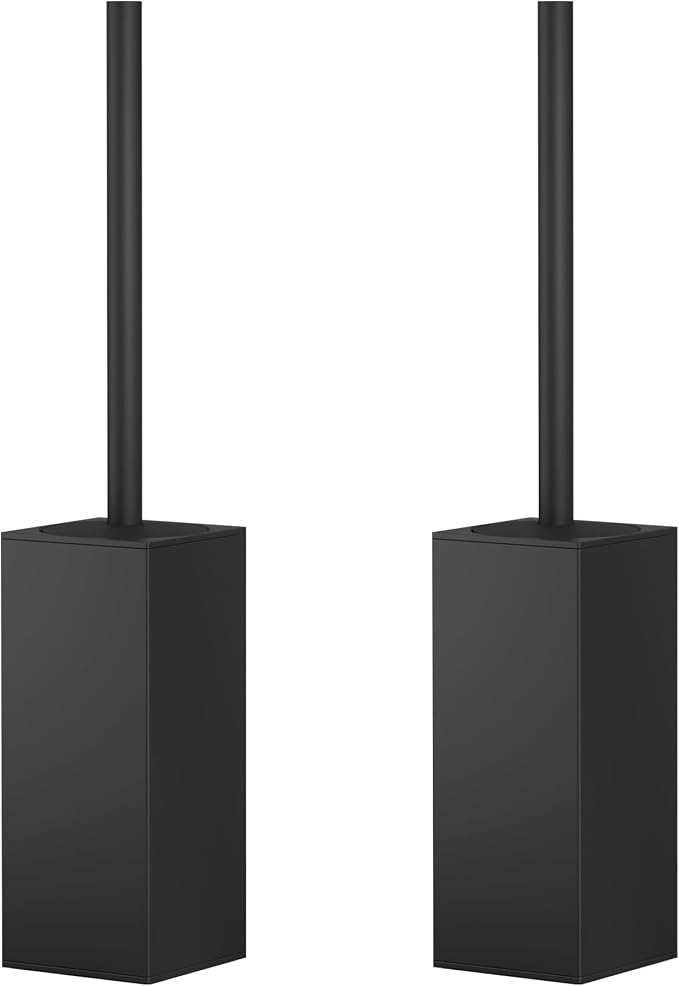 FORIOUS Toilet Brush and Holder Set, Heavy Duty 304 Stainless Steel Base Square by FORIOUS