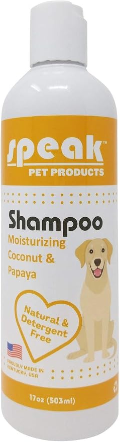 Natural Dog Shampoo, Moisturizing Coconut Papaya by SpeakPetProducts