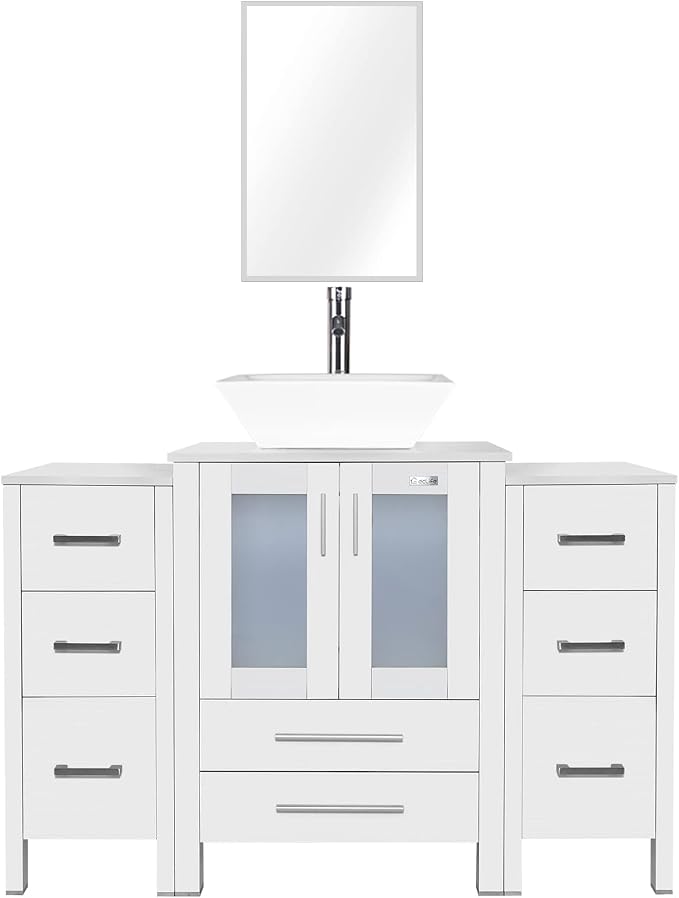 eclife 48" Modern Bathroom Vanity Sink Combo Freestanding Cabinet - Image 5