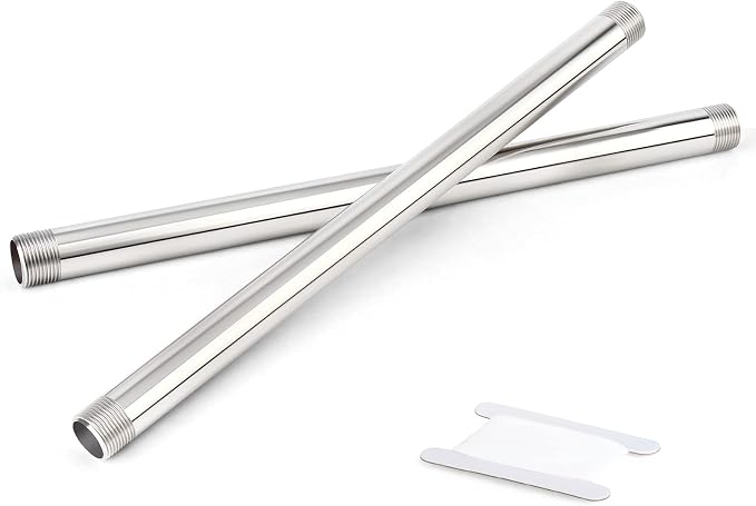 TAISHER 2PCS Stainless Steel Pipe Fittings, 3/8" NPT Male x 3/8" NPT Male by TAISHER