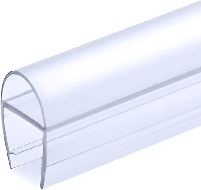 1/4" Frameless Shower Door Seal – U-Type 8 ft. Ultra-Clear Bottom & Side Drip by GASHardware