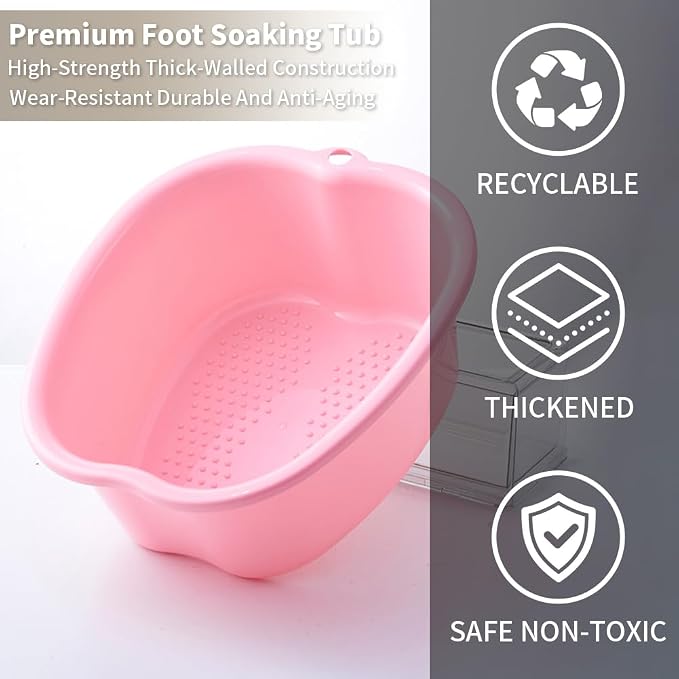 Foot Soaking Tub Large Size Foot Basin Sturdy Soaking Feet Bucket Massager Tub - Image 5