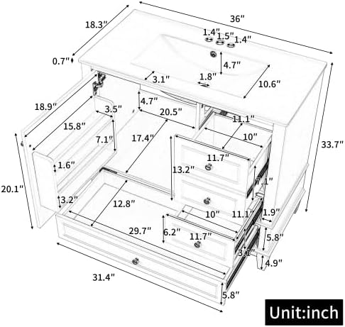 Bellemave 36" Bathroom Vanity - Image 2