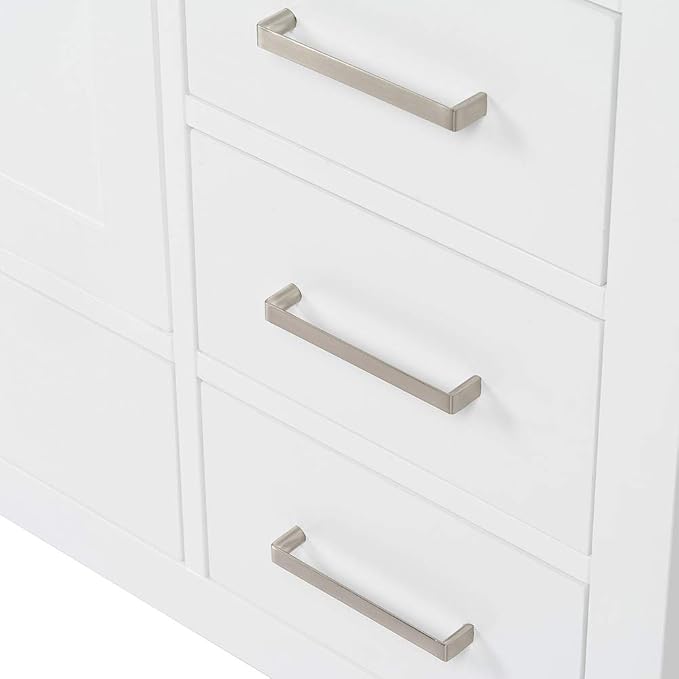 ARIEL Cambridge 55" White Bathroom Vanity - Image 6