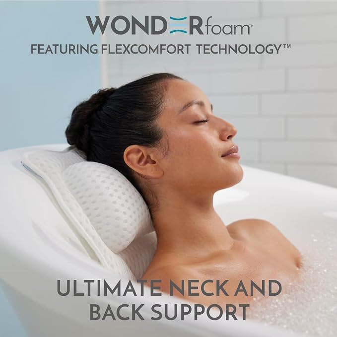 WONDERfoam Thick Padded Ergonomic Bath Pillow - Image 2
