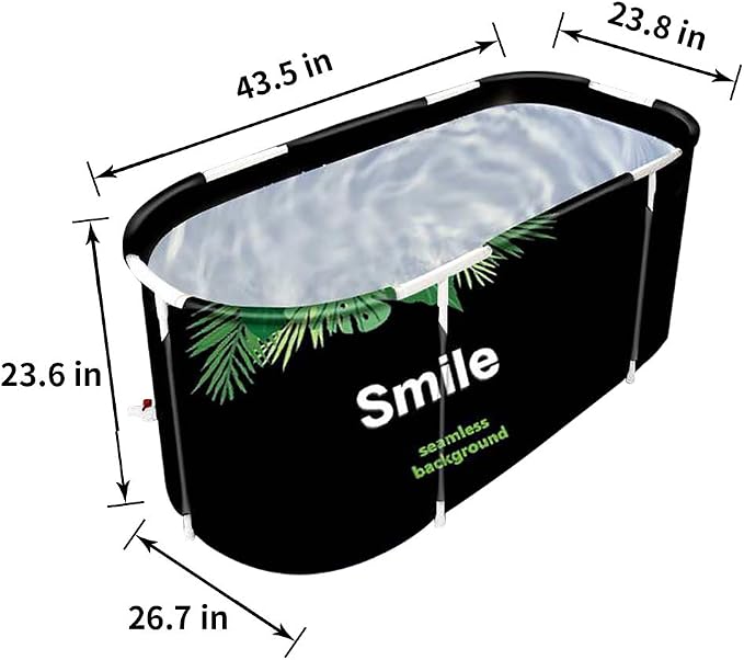 BESTHLS Portable Bathtub for Adult, Foldable Bathtub Folding Soaking Bath Tub - Image 3