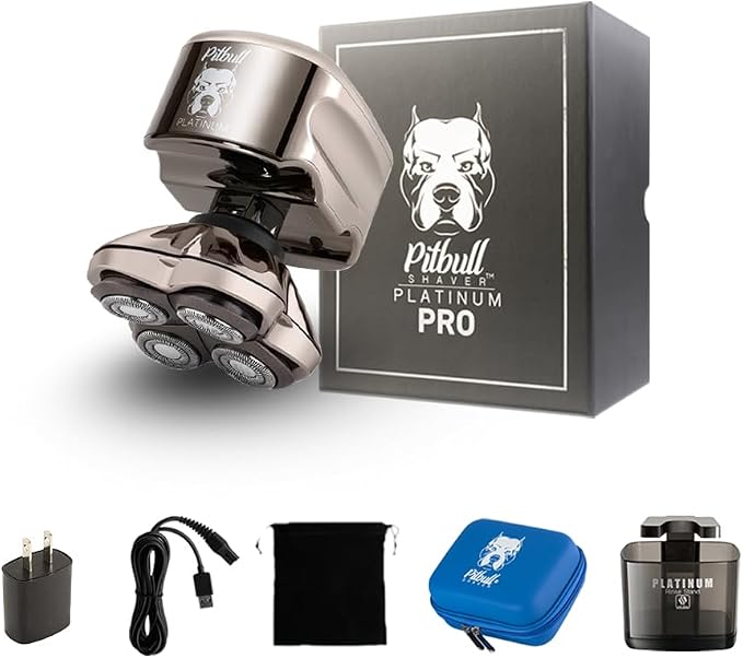 Skull Shaver Pitbull Platinum PRO Head & Face Shaver Kit by SkullShaver