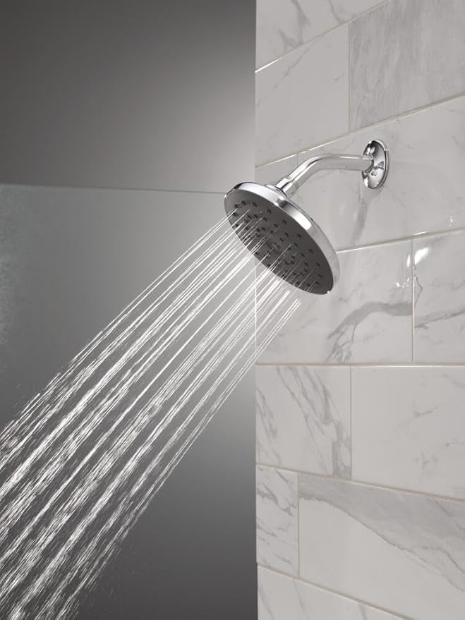 Delta PivotPro Chrome Rain Showerhead, Single Setting 7 Inch Round Shower Head - Image 6