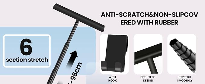 Extendable Shower Squeegee for Glass Doors, Shower Cubicle Squeegee Shower - Image 4