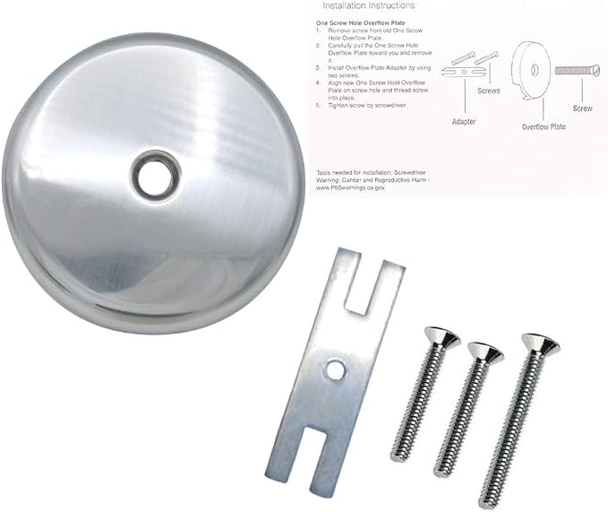 Single Hole Bathtub Drain Overflow Plate/Tub Overflow Drain Ccover by Gold-Hao-the-bathroom