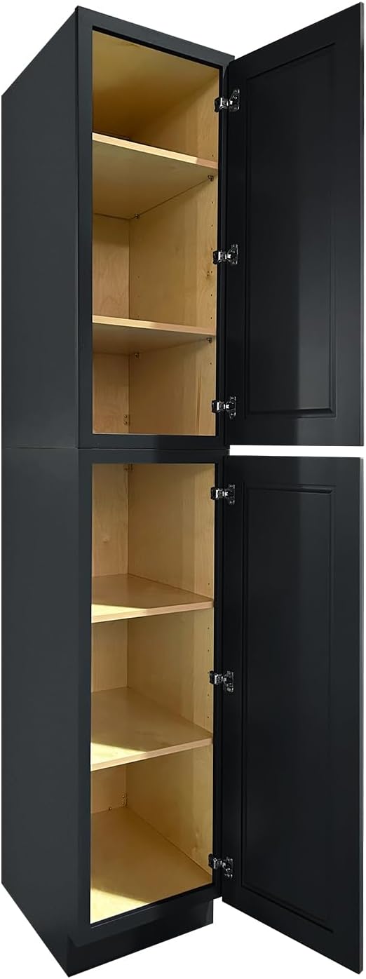 Storage Cabinet, 2 Soft Close Doors, 4 Adjustable Shelves, 2 Portion, by Lieeres