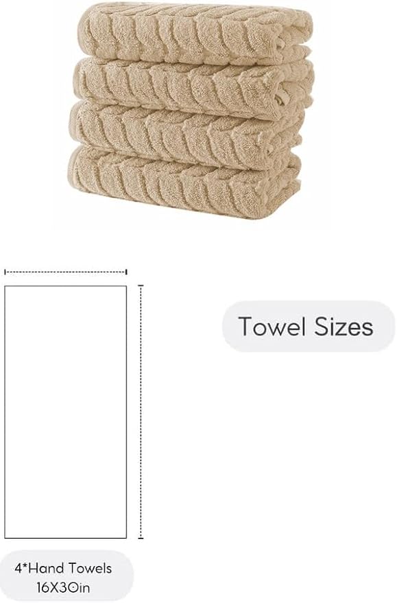 BAGNO MILANO Turkish Bath Towels, Soft Plush Jacquard Luxury Bath Towels - Image 3