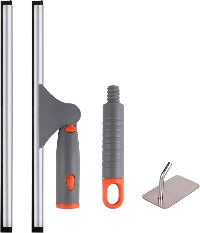 ITTAHO Swivel Shower Squeegee for Glass Doors, All-Purpose Anti-Slip Window by ITTAHO