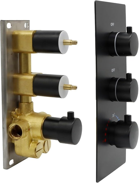 HOMEDEC 2 Way Shower Diverter Valve Brass Dual Functions Thermostatic Shower by HOMEDEC