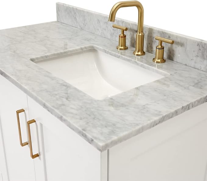 ARIEL Taylor 43 Inch White Bathroom Vanity - Image 7