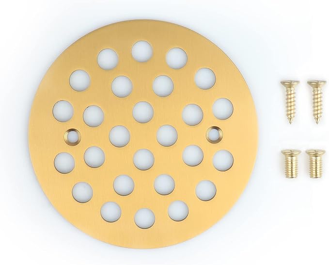 4-1/4 Inch Screw-in Round Floor Drain Cover Replacement Shower Drainer Grates - Image 4