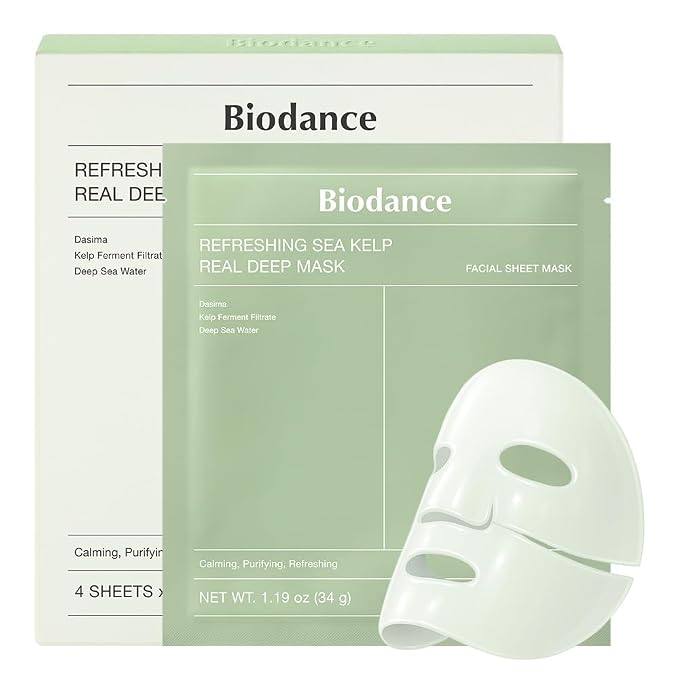 BIODANCE Refreshing Sea kelp Real Deep Mask, Overnight Hydrogel Mask, Oil & by BIODANCE