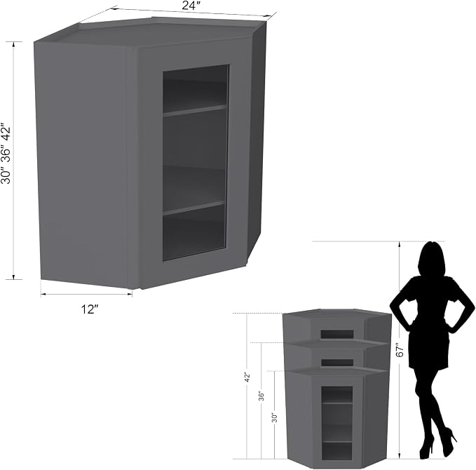 Glass Cabinet Style Corner Cabinet - Image 3