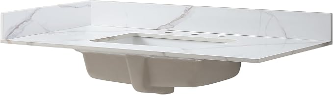 Montary 22"X4" Sintered Stone Sidesplash Artificial Marble Vanity Top Side - Image 4