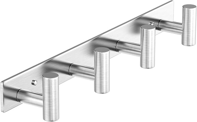 HUFEEOH T-Shaped Stainless Steel Coat Rack Wall Mount by HUFEEOH