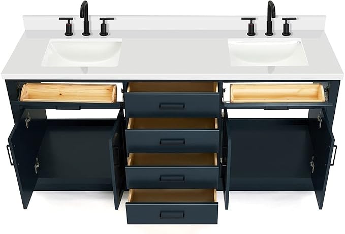 ARIEL Double Vanity 73" Midnight Blue - Image 6