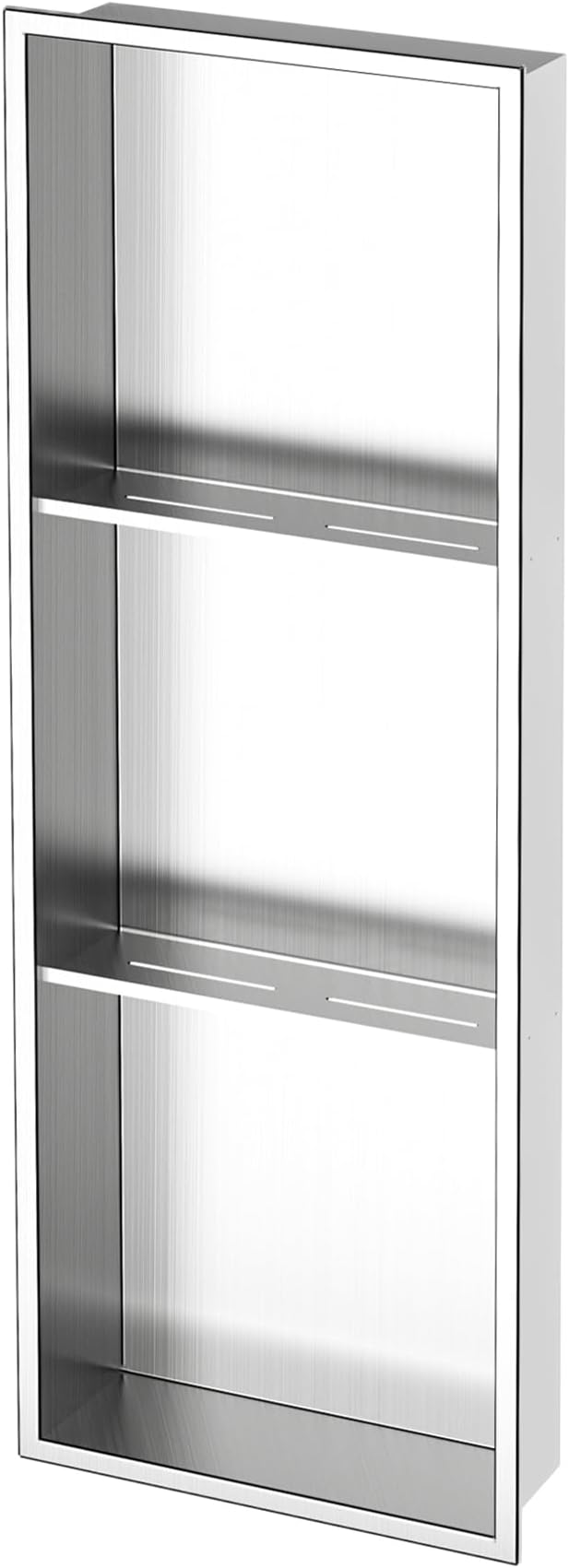 Neodrain12X36 Inch Shower Niche, Brushed 3-Tier Stainless Niches No Tile Needed - Image 8