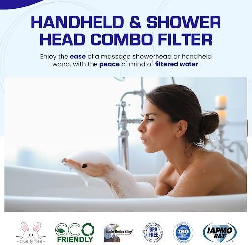 Crystal Quest Luxury Shower Power Handheld & Shower Head Combo Filtration - Image 3