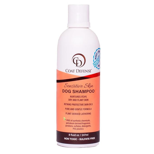 COAT DEFENSE Sensitive Dogs Shampoo | Made in USA | All-Natural Hypoallergenic by CoatDefense