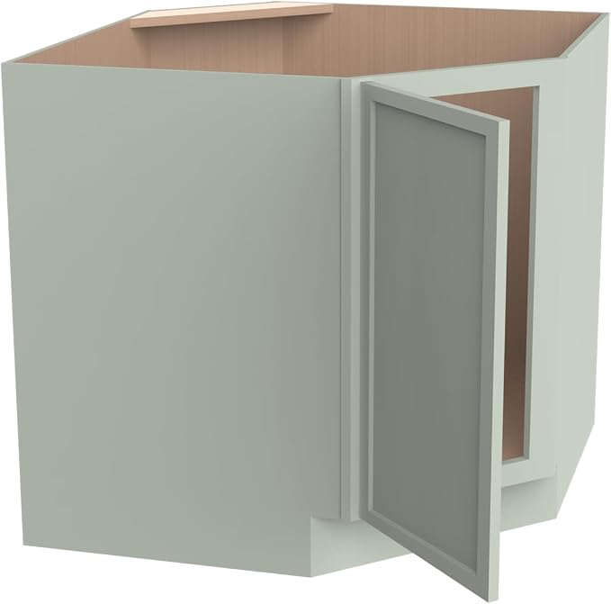 Diagonal Corner Kitchen Cabinet – Solid Wood – Freestanding Storage Organizer - Image 8