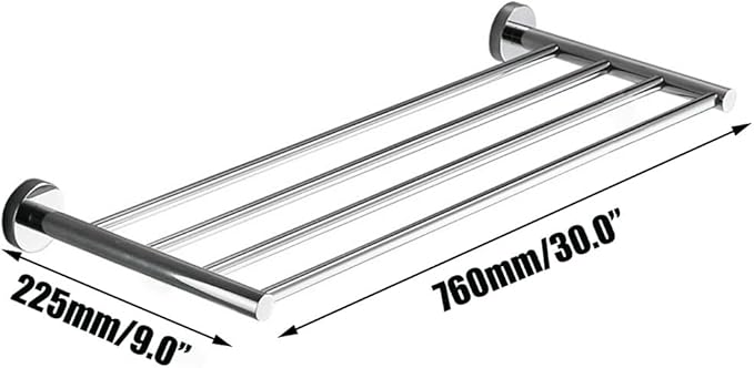 2-Tier Hotel Towel Racks for Bathroom, Wall Mounted Towel Shelf, 30 Inch - Image 2